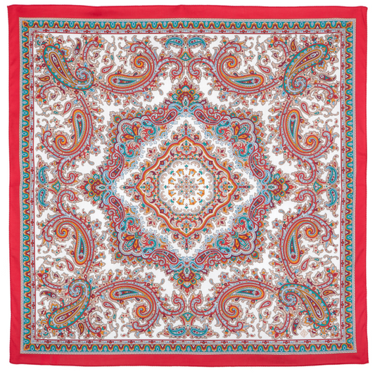 15 Foulard  "La curiosité" Pavlovoposad 100% coton