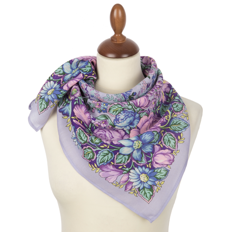 17 Foulard Pavlovopossad  « Rêve précieux »  laine 100%