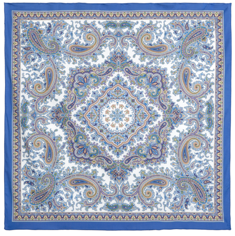 19 Foulard Pavloposad  "La curiosité" 100% coton