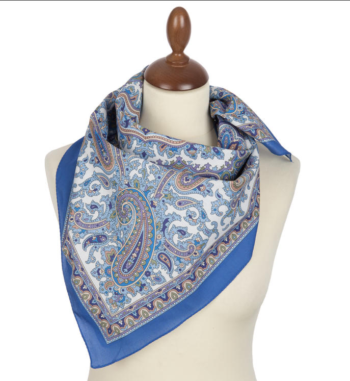 19 Foulard Pavloposad  "La curiosité" 100% coton