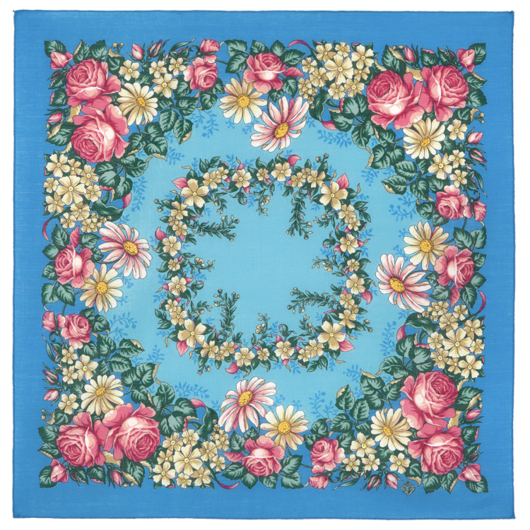 23 Foulard Pavlovposad  "Danse des Fées" 100% laine