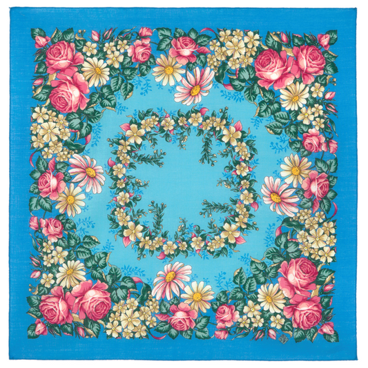 23 Foulard Pavlovposad  "Danse des Fées" 100% laine