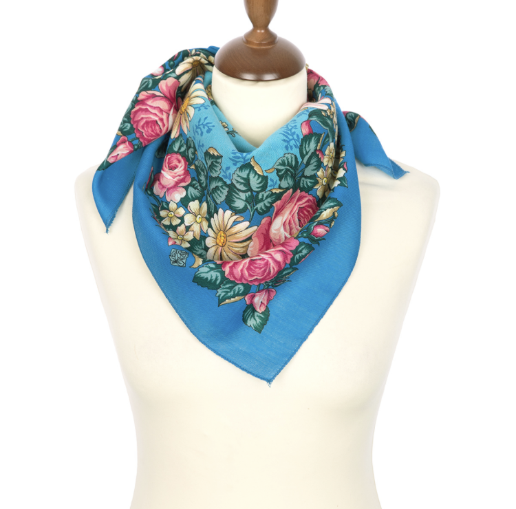 23 Foulard Pavlovposad  "Danse des Fées" 100% laine