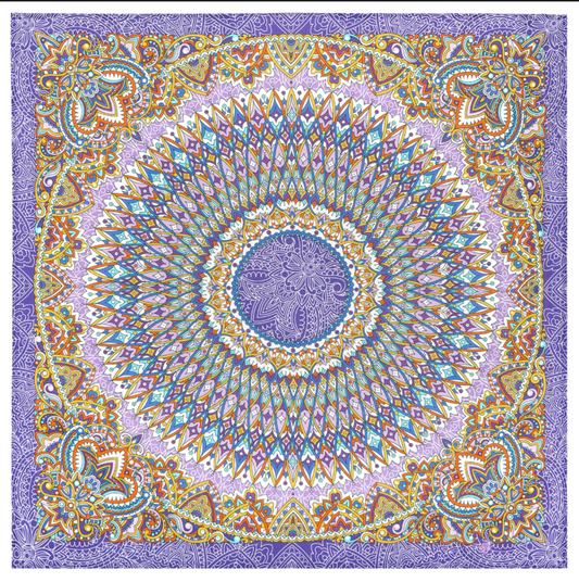 29 Foulard Pavloposad  "Soleil" 100% coton