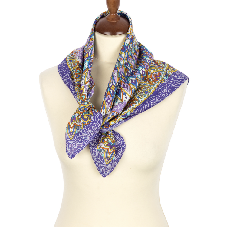 29 Foulard Pavloposad  "Soleil" 100% coton