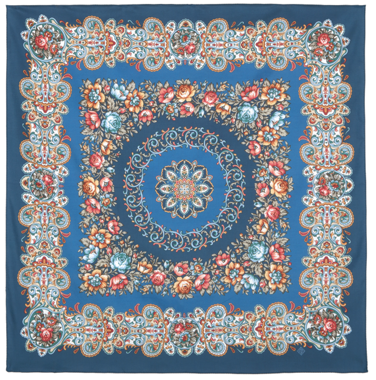 42 Foulard Pavlovopossad  ""Crépuscule" 100% coton