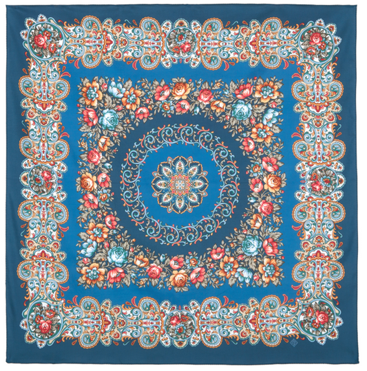 42 Foulard Pavlovopossad  ""Crépuscule" 100% coton