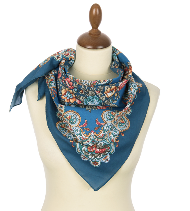 42 Foulard Pavlovopossad  ""Crépuscule" 100% coton