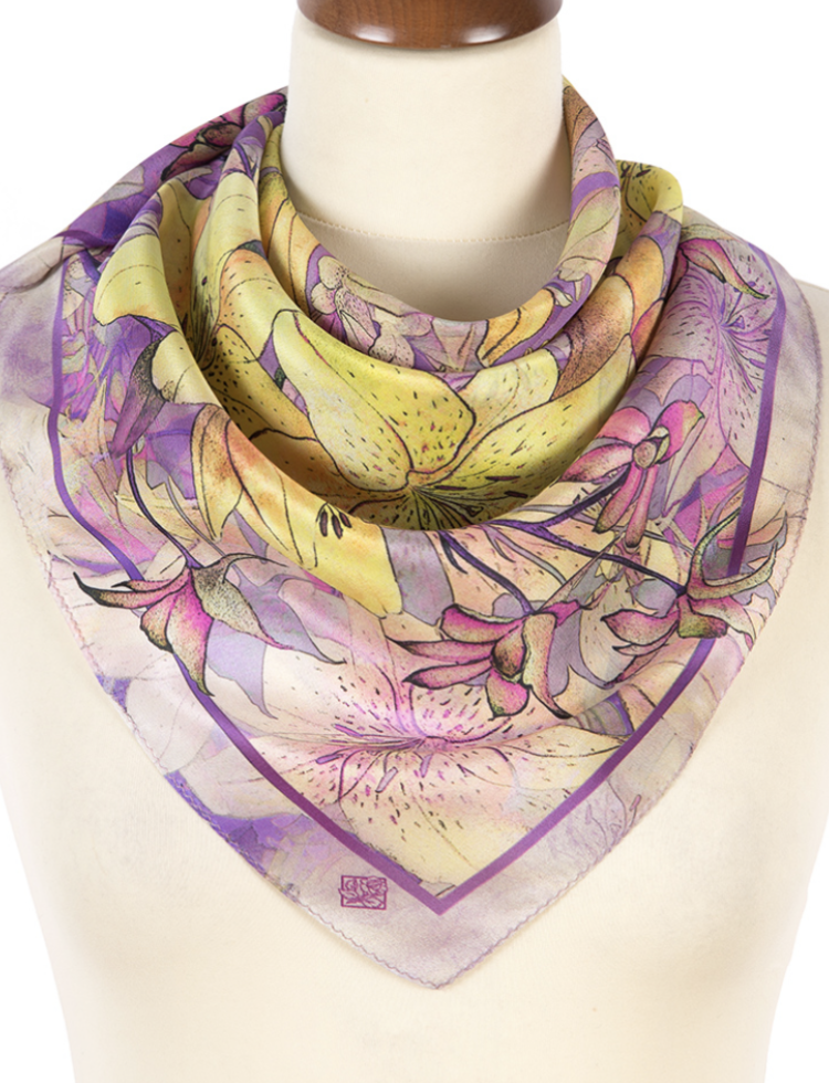 62  foulard Pavlovopossad <<10956>> 100% soie naturelle