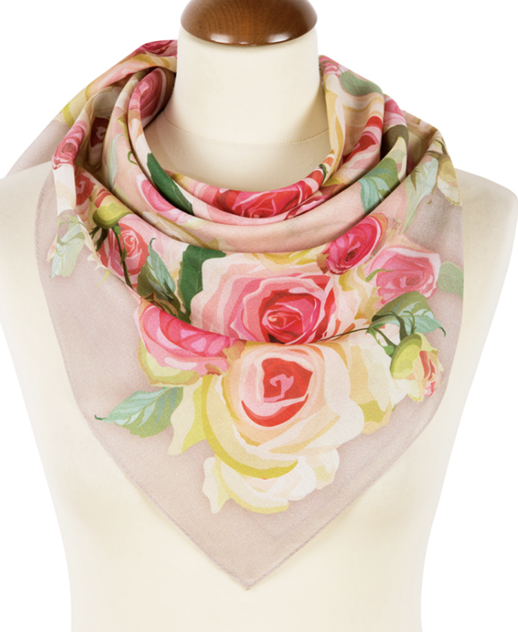 64 Foulard Pavlovopossad  <<10487>> 100% coton